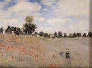 Claude Monet Poppy Field near Argenteuil painting